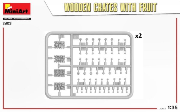 MiniArt 35628 WOODEN CRATES WITH FRUIT 1/35
