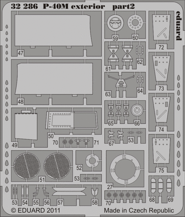 Eduard 32286 P-40M exterior HASEGAWA (1:32)