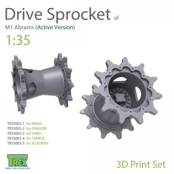T-Rex Studio TR35003-1 M1 Abrams Sprocket Set A (Active Version)for MENG 1/35