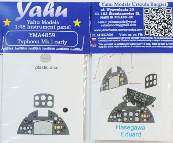 Yahu YMA4859 Typhoon Mk.I Early (Hasegawa, Eduard) 1:48