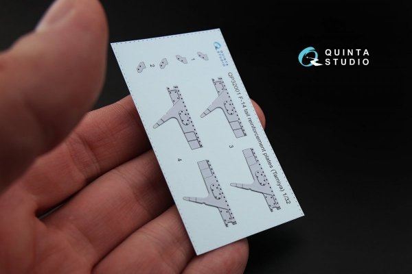 Quinta Studio QP32001 F-14 tail reinforcement plates (for Tamiya kit) 1/32