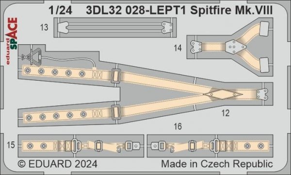 Eduard 3DL32028 Spitfire Mk.VIII SPACE AIRFIX 1/24