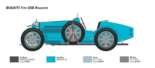 Italeri 4713 Bugatti Type 35B Roadster 1/12
