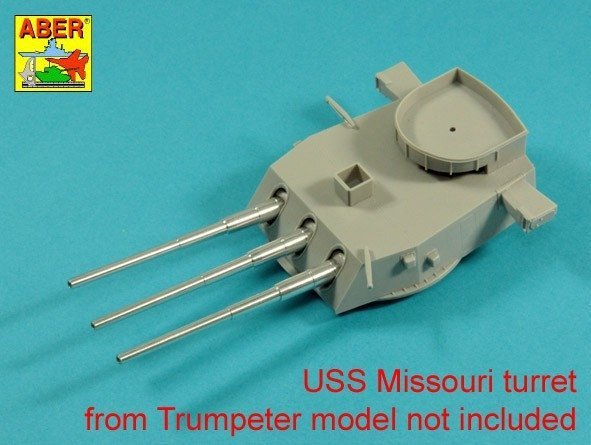 Aber 200L-01 Main Armament for US battleship Iova or Missouri 406mm x9, 127mm x20 1/200