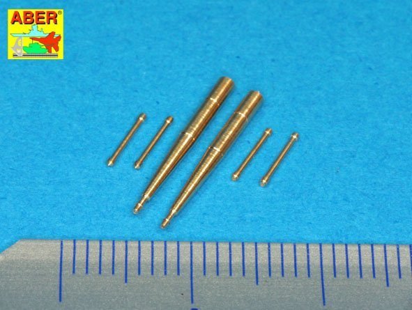 Aber A72 008 B wing (1 variant) armament for British fighter Spitfire Mk.I to V; Hispano 20mm x 2 (1 variant), Browning .30 tips x 4 (1:72)