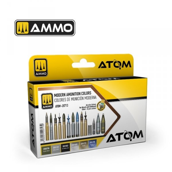 AMMO by Mig Jimenez 20713 ATOM Modern Amunition Colors Set 6x20ml