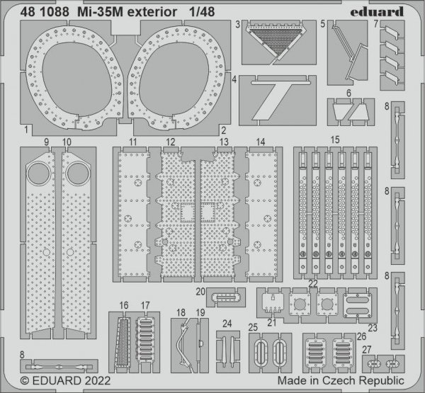 Eduard 481088 Mi-35M exterior ZVEZDA 1/48