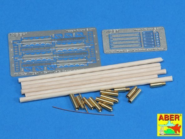 Aber 16025 Barrel cleaning rods with brackets for Tiger I – early/late (1:16)