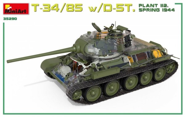 Miniart 35290 T-34/85 w/D-5T. PLANT 112. SPRING 1944. INTERIOR KIT 1/35
