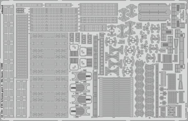 Eduard 53104 USS Arizona part 3 - life boats TRUMPETER 1/200