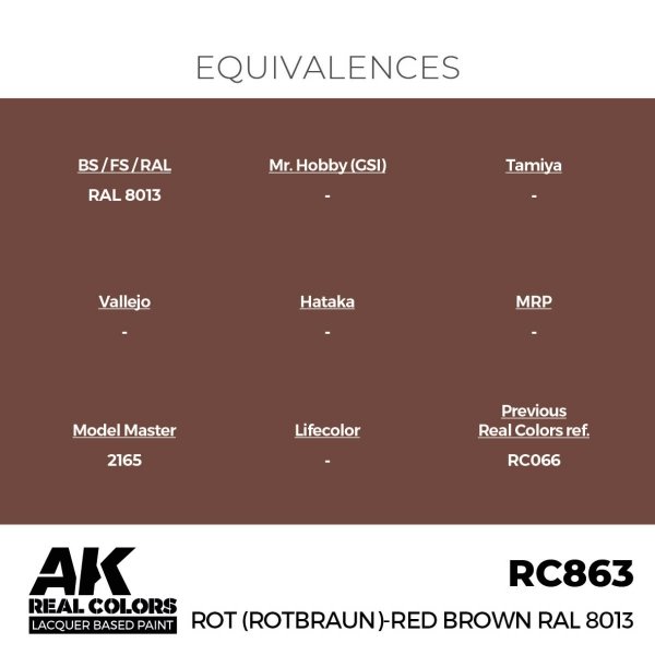 AK Interactive RC863 Rot (Rotbraun)-Red (Red Brown) RAL 8013 17 ml