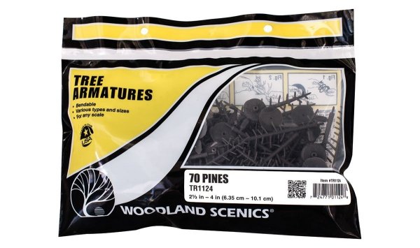 Woodland Scenic WTR1124 Pnie drzew 6,5-10 cm - 70 szt.