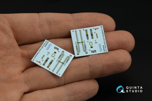 Quinta Studio QD48345 F/A-18B 3D-Printed &amp; coloured Interior on decal paper (Hasegawa) 1/48