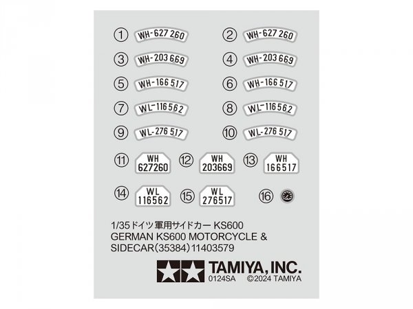 Tamiya 35384 Zundapp KS600 Sidecar 1/35