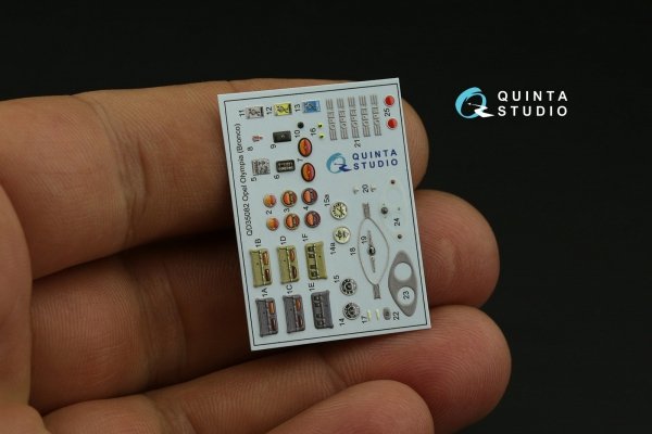 Quinta Studio QD35082 1937 Opel Olympia 3D-Printed &amp; coloured Interior on decal paper (Bronco) 1/35