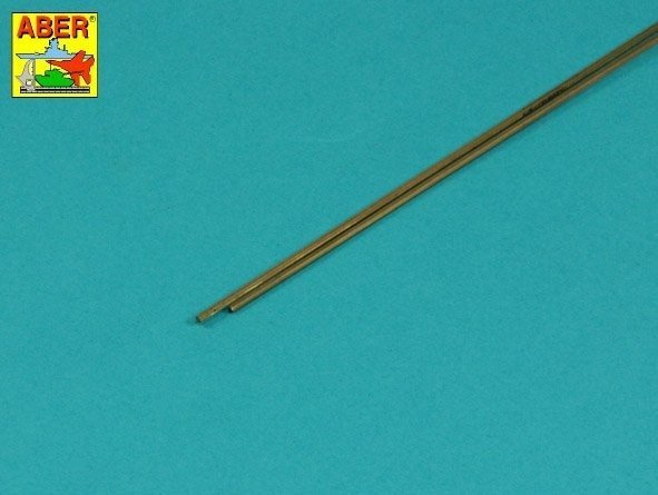 Aber HR-15 Sześciokątne pręty mosiężne 1,5mm długość 245mm / Brass hexagonal rods 1,5mm length 245mm x2 pcs.