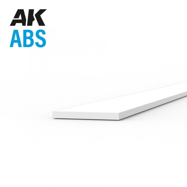 AK Interactive AK6704 STRIPS 0.25 X 3.00 X 350MM – ABS STRIP – 10 UNITS PER BAG