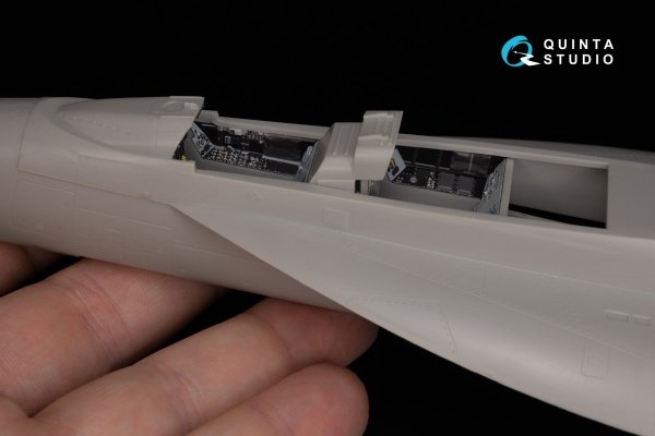 Quinta Studio QD48050 F/A-18F early 3D-Printed &amp; coloured Interior on decal paper (Hasegawa) 1/48