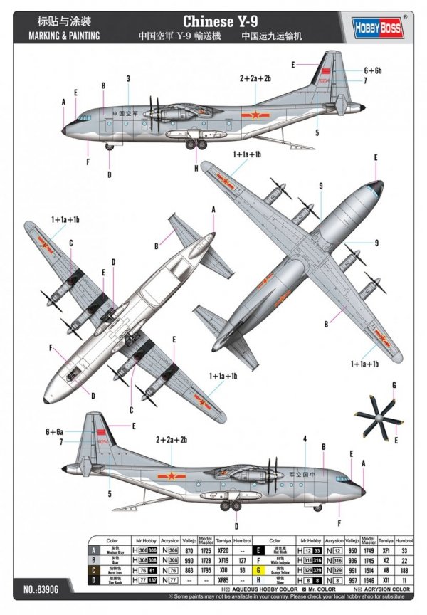 Hobby Boss 83906 Chinese Y-9 1/144