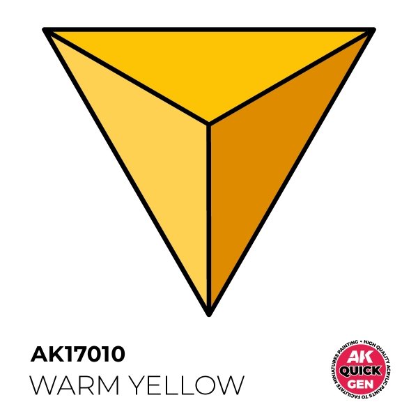 AK Interactive AK17010 WARM YELLOW- QUICK GEN COLOR 18ml