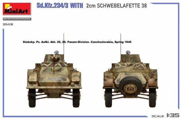 MiniArt 35431 Sd.Kfz.234/3 With 2cm Schwebelafette 38 1/35