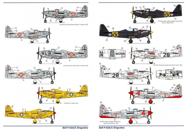 Dora Wings 14401 BELL P-63A P-63C KINGCOBRA Fighter DOUBLE KIT 1/144