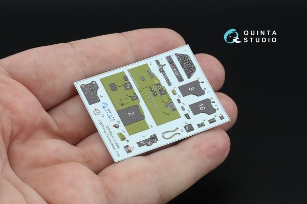 Quinta Studio QD48641 P-38G Lightning 3D-Printed &amp; coloured Interior on decal paper ( Hasegawa ) 1/48