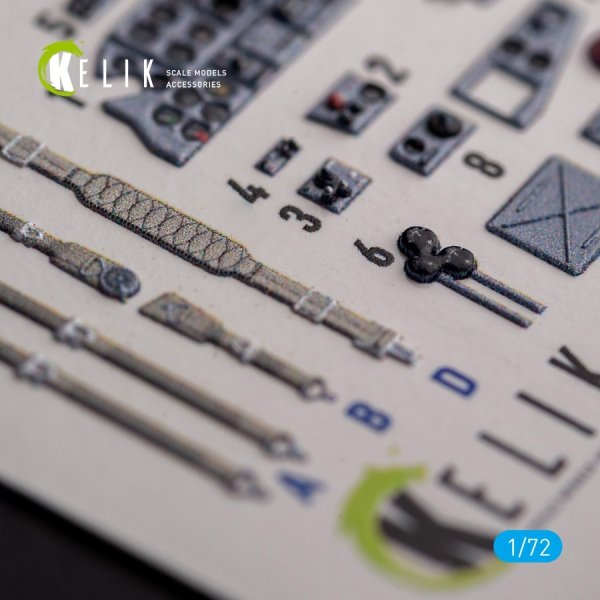 KELIK K72138 Il-2 Shturmovik - interior 3D decals for Tamiya kit 1/72