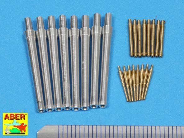 Aber 350L-64 Set of Barrels for H.M.S. Warspite battleship- 15” Mk.Ix 8; 6” Mk.XII x 8; 4” Mk.XVI x 8 (1:350)
