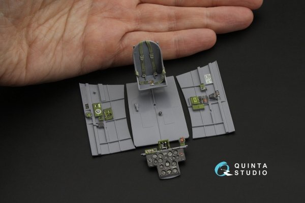 Quinta Studio QD32255 Curtiss H-75 Hawk 3D-Printed &amp; coloured Interior on decal paper (Special Hobby) 1/32