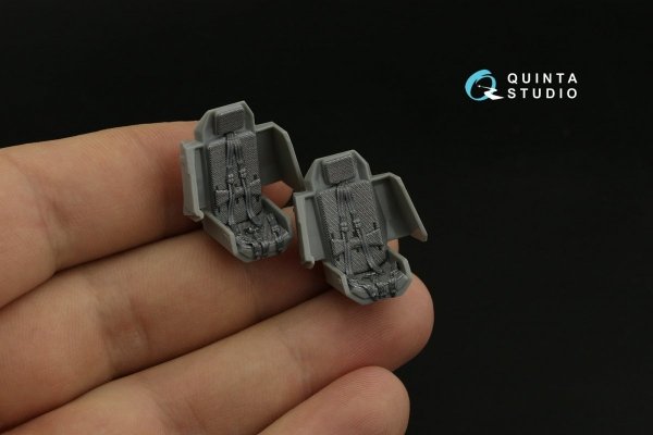 Quinta Studio QD48375 AH-64E 3D-Printed &amp; coloured Interior on decal paper (Hasegawa) 1/48