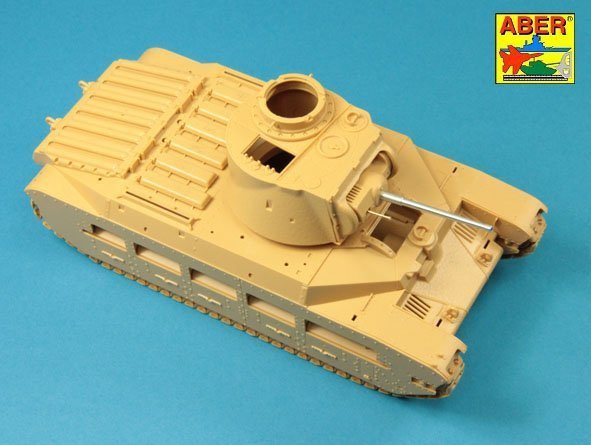 Aber 35L-227 Late barrel for Valentine Mk.II to VII or Matilda Mk.III/IV with Besa MG barrel (1:35)