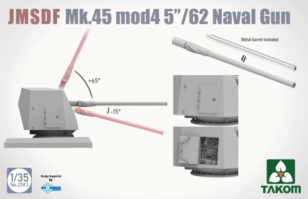 Takom 2183 JMSDF Mk.45 Mod 4 5&quot;/62 Naval Gun 1/35