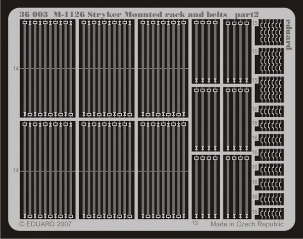 Eduard 36003 M-1126 Mounted rack and belts 1/35 AFV Club