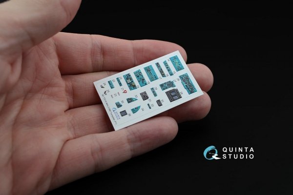 Quinta Studio QD72016 MiG-31BM 3D-Printed &amp; coloured Interior on decal paper (for Trumpeter kit) 1/72