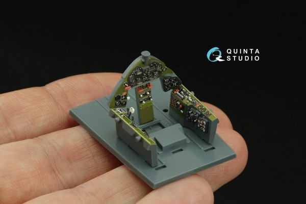 Quinta Studio QD48427 F6F-5 Hellcat 3D-Printed coloured Interior on decal paper (Eduard) 1/48