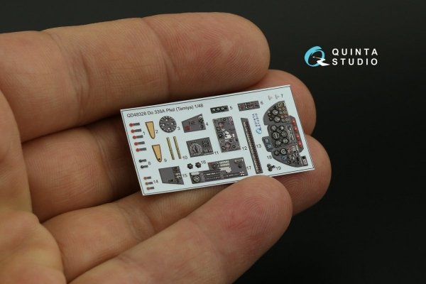 Quinta Studio QD48328 Do 335A Pfeil 3D-Printed &amp; coloured Interior on decal paper (Tamiya) 1/48