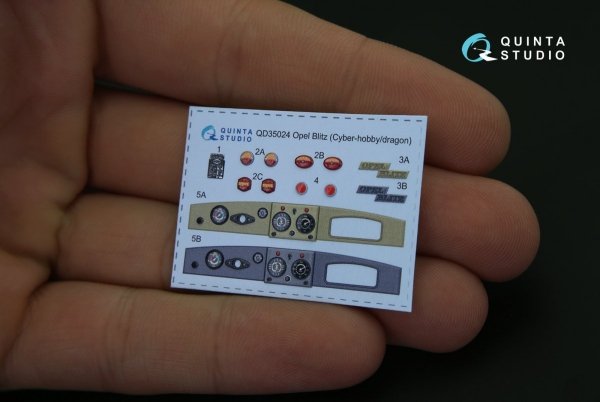 Quinta Studio QD35024 Opel Blitz 3D-Printed &amp; coloured Interior on decal paper (for Cyber-hobby/Dragon kit) 1/35