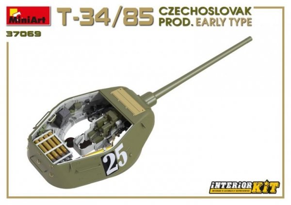 Miniart 37069 T-34/85 Czechoslovak Prod. Early Type 1/35