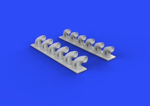 Eduard 632081 P-39Q/ N exhaust stacks KITTY HAWK 1/32 