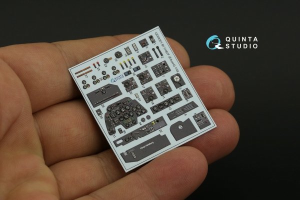 Quinta Studio QD48301 Bf 110E/F 3D-Printed &amp; coloured Interior on decal paper (Eduard) 1/48
