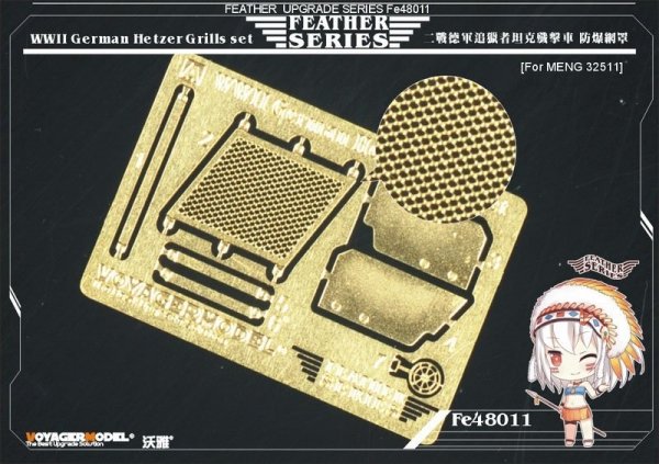 Voyager Model FE48011 WWII German Hetzer Grills for MENG 32511 1/48
