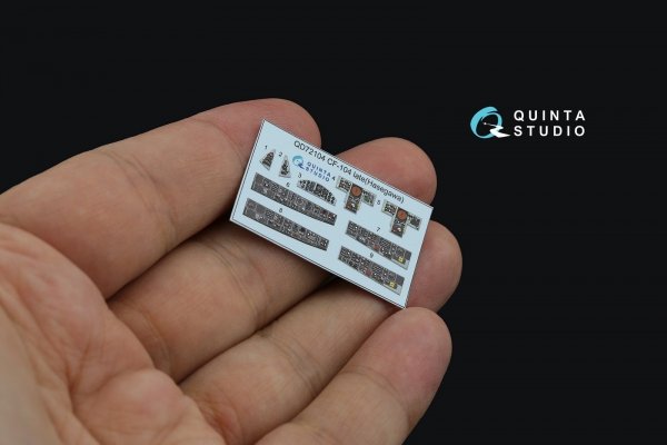 Quinta Studio QD72104 CF-104 late 3D-Printed &amp; coloured Interior on decal paper (Hasegawa) 1/72