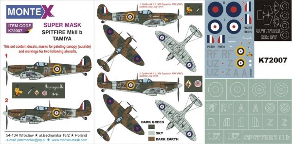 Montex K72007 SPITFIRE Mk IIb 1/72