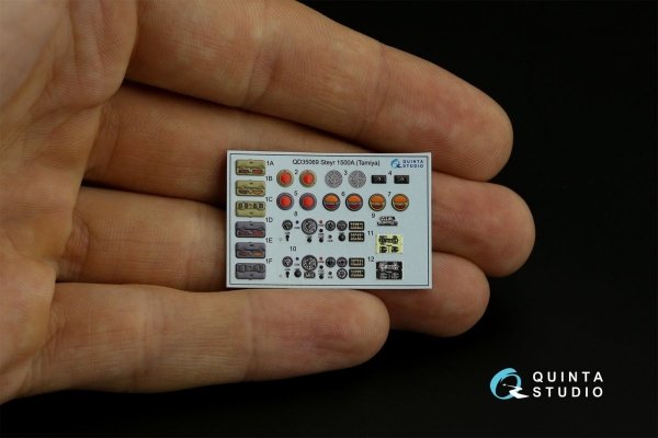 Quinta Studio QD35069 Steyr 1500A 3D-Printed &amp; coloured Interior on decal paper (Tamiya) 1/35
