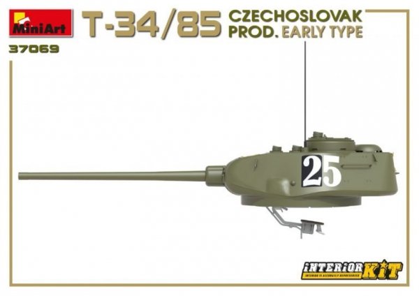 Miniart 37069 T-34/85 Czechoslovak Prod. Early Type 1/35