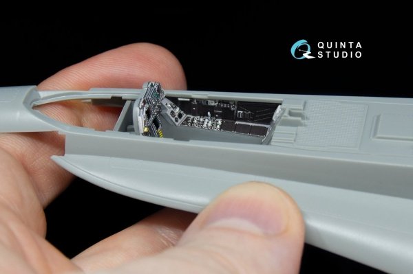 Quinta Studio QD48040 F/A-18С (late) 3D-Printed &amp; coloured Interior on decal paper (for Kinetic) 1/48