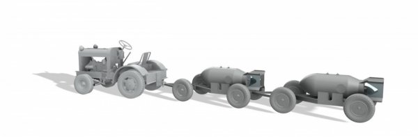 Thunder Model 32003 US Tug Clarktor 6, MILL-33 With 2 Bomb Trailers Mark 2 1/32