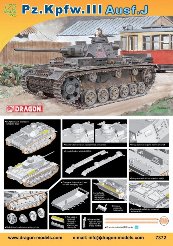 Dragon 7372 Pz.Kpfw.III Ausf. J (1:72)