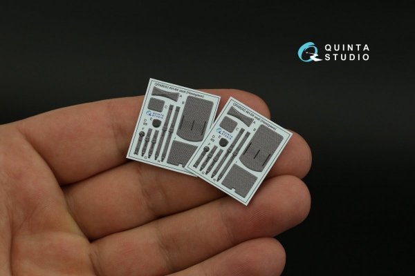 Quinta Studio QD48375 AH-64E 3D-Printed &amp; coloured Interior on decal paper (Hasegawa) 1/48